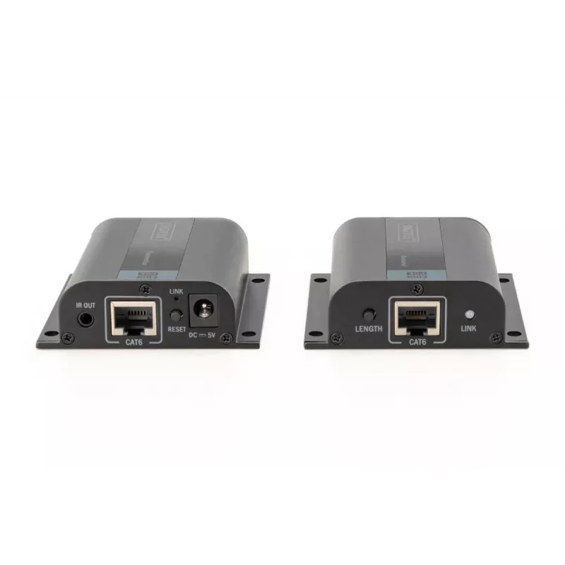 DIGITUS HDMI paplašinātāja komplekts, 50 m pa tīkla kabeli (CAT6/6a/7), EDID, 1x HDMI cilpas izeja, FHD 1080p