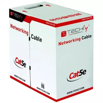 Techly ITP8-FLU-0305 networking kabelis pelēka 305 m Cat5e U/UTP (UTP)