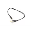 Audio adapter Gembird CCA-418M 3.5 mm ligzda uz 2×3.5 mm spraudnis, 0,2 m, melns