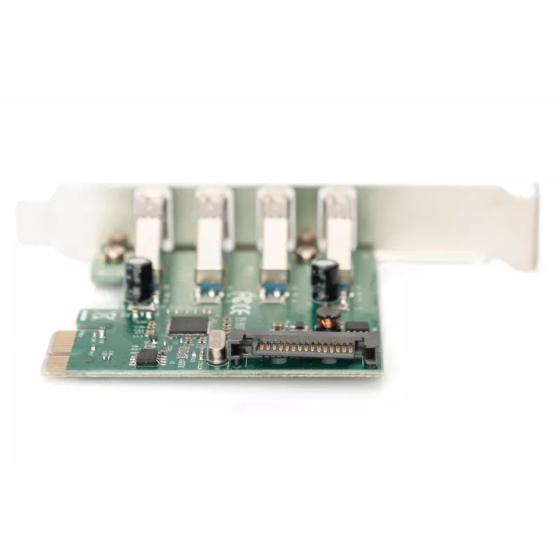 DIGITUS USB 3.0, 4 Portu, PCI-e papildinājuma karte 4 Porti A/F ārējie VL805 mikroshēmojums
