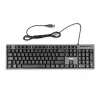 Vadu klaviatūras un peles komplekts IBOX IKMS606 — pilna izmēra QWERTY UK angļu klaviatūra, USB, melna, pele 800 DPI