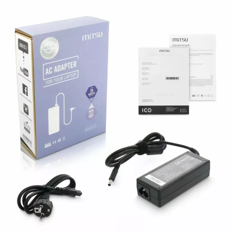 MITSU barošanas bloks 5ZM018 19,5V 3,34A ar 4,5×3,0 mm spraudni Dell klēpjdatoriem