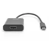 DIGITUS USB-C uz HDMI adapteris, 4K/30Hz kabeļa garums: 20 cm, melns