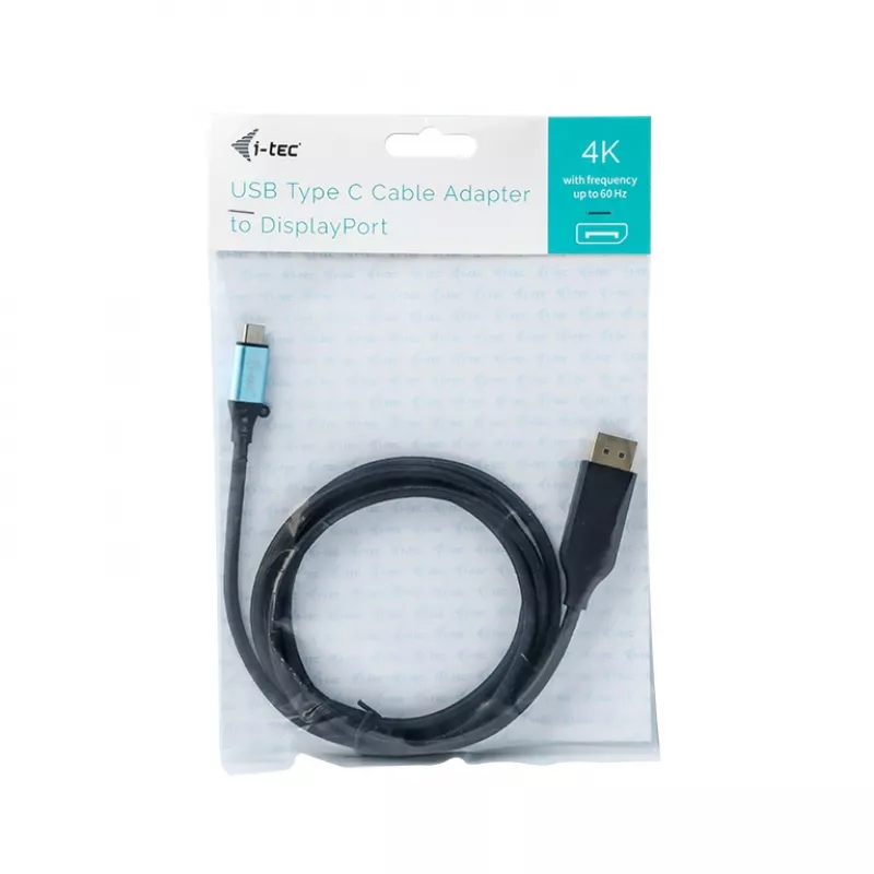 i-tec USB-C DisplayPort kabeļa adapteris 4K / 60 Hz 150 cm