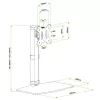 Techly ICA-LCD 260 monitora stiprinājums / statīvs 68,6 cm (27 collas) galdam, balts
