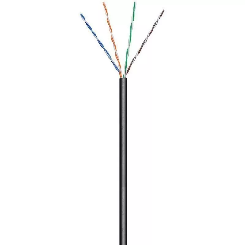 Techly ITP7-UTP-0100LO tīkla kabelis melns 100 m Cat5e U/UTP (UTP)