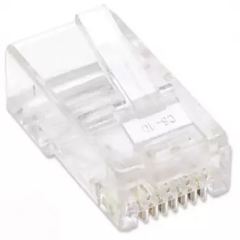 Intellinet RJ45 modulārie spraudņi, Cat5e, UTP, 3 zaru, cietam vadam, 15 µ apzeltīti kontakti, 100 gab. iepakojums