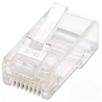 Intellinet RJ45 modulārie spraudņi, Cat5e, UTP, 3 zaru, cietam vadam, 15 µ apzeltīti kontakti, 100 gab. iepakojums