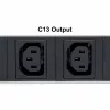 Intellinet 19 inch inteliģentais 8 portu PDU, 19 inch statņu montējams C13 inteliģentais strāvas sadales bloks; uzrauga jaudu, temperatūru un mitrumu