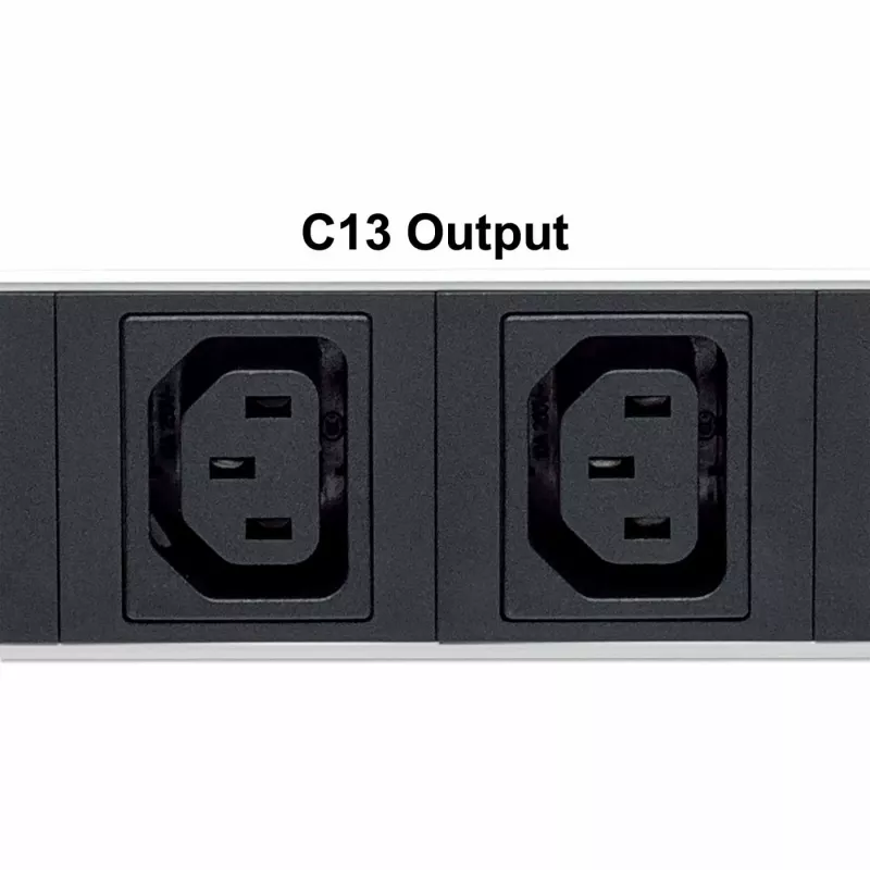 Intellinet 19 inch inteliģentais 8 portu PDU, 19 inch statņu montējams C13 inteliģentais strāvas sadales bloks; uzrauga jaudu, temperatūru un mitrumu