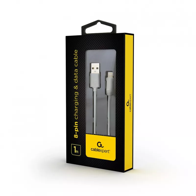 GEMBIRD USB uz 8 kontaktu uzlādes un datu kabelis, 1 m - Balts