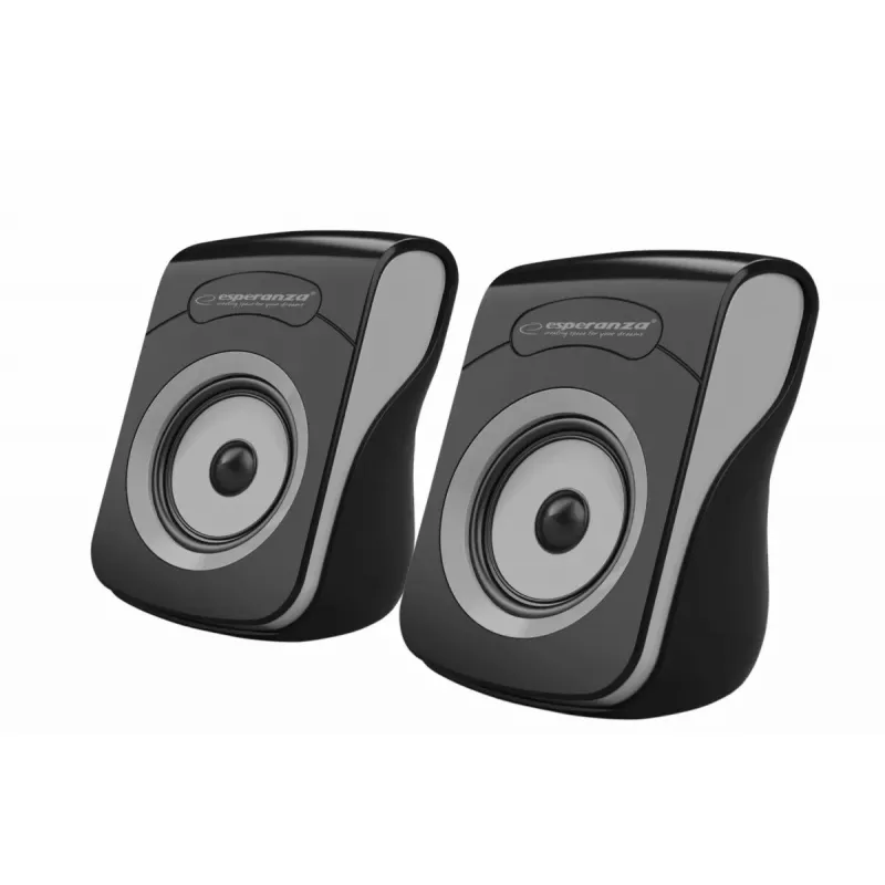 Skaļruņi 2.0 USB Flamenco melns/pelēks, EP140KE, 6W