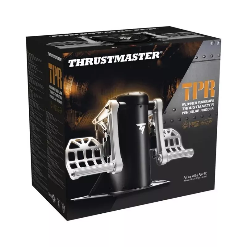 Thrustmaster TPR Rudder Melns, Silver USB Flight Sim Analogue PC