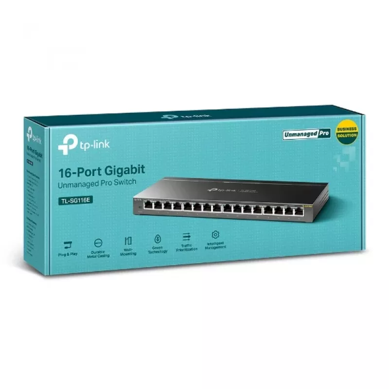 Nepārvaldāms slēdzis TP-Link TL-SG116E 16 portu Gigabit