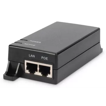 DIGITUS Gigabit PoE Injector, 802.3af 10/100/1000Mbps, Power Pins:4/5(+),7/8(-), Output max. 48V, 15.4W