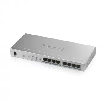 Zyxel GS1008HP Nepārvaldāms Gigabitu Ethernet (10/100/1000) barošana pa Ethernet (PoE) Pelēks