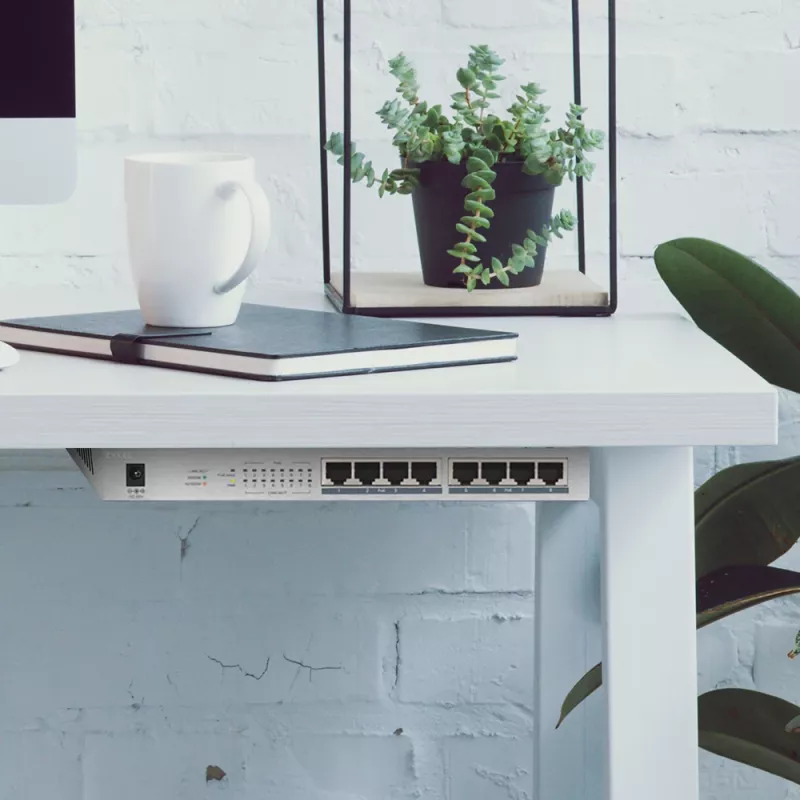 Zyxel GS1008HP Nepārvaldāms Gigabitu Ethernet (10/100/1000) barošana pa Ethernet (PoE) Pelēks