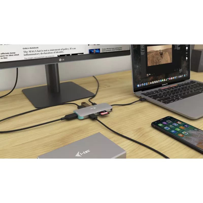 Dokstacija i-tec Metal USB-C Nano Dock 4K HDMI + Power Delivery 100 W