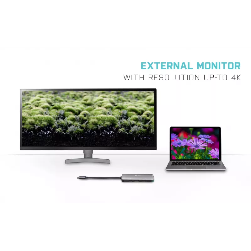 Dokstacija i-tec Metal USB-C Nano Dock 4K HDMI + Power Delivery 100 W