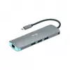 Dokstacija i-tec Metal USB-C Nano dokstacija 4K HDMI LAN strāvas padeve 100 W