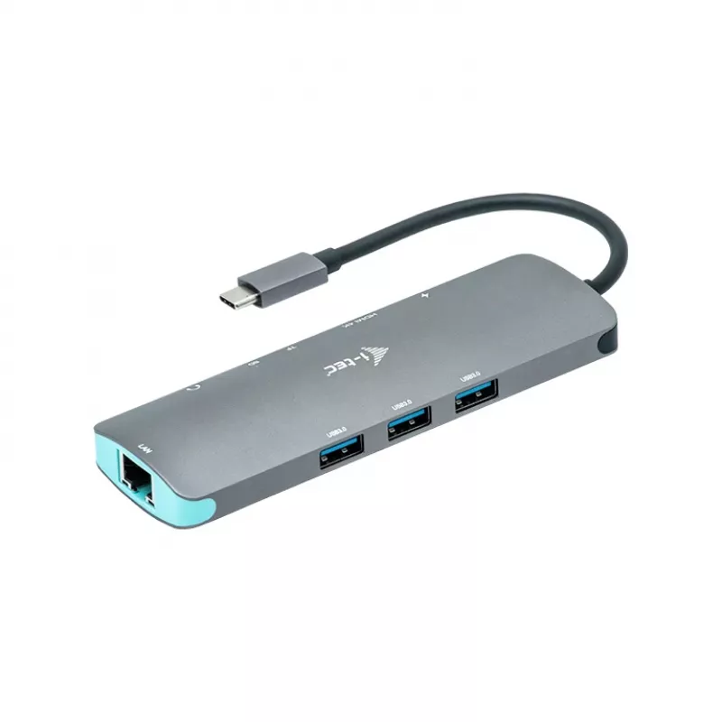 Dokstacija i-tec Metal USB-C Nano dokstacija 4K HDMI LAN strāvas padeve 100 W