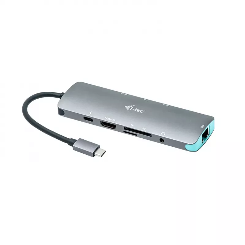 Dokstacija i-tec Metal USB-C Nano dokstacija 4K HDMI LAN strāvas padeve 100 W