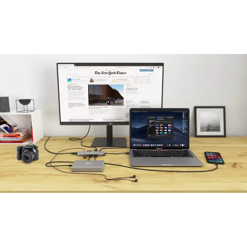 Dokstacija i-tec Metal USB-C Nano dokstacija 4K HDMI LAN strāvas padeve 100 W