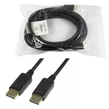 DisplayPort kabelis LogiLink CV0076 7,5 m Melns