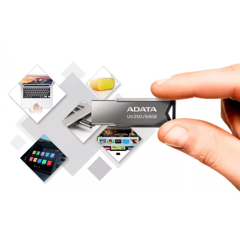 ADATA UV250 USB zibatmiņa 32 GB USB Type-A 2.0 Sudraba