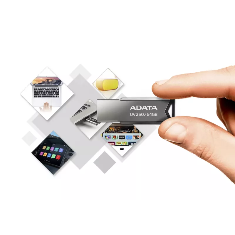 ADATA UV250 USB zibatmiņa 32 GB USB Type-A 2.0 Sudraba