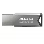 CompactFlash USB zibatmiņa ADATA UV250 64 GB, sudraba krāsā, 45.4×14.9×5.35 mm, 5.6 g