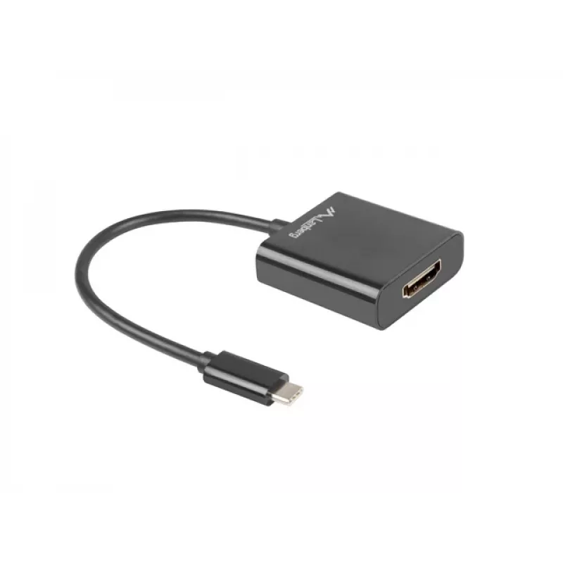 USB grafiskais adapteris LANBERG AD-UC-HD-01, melns, vīrišķā/sievišķā savienotāji