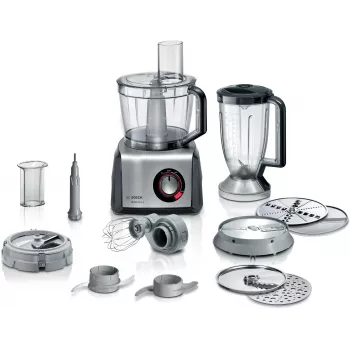 Bosch MC812M865 virtuves kombains 1250 W 3,9 L melns, nerūsējošais tērauds