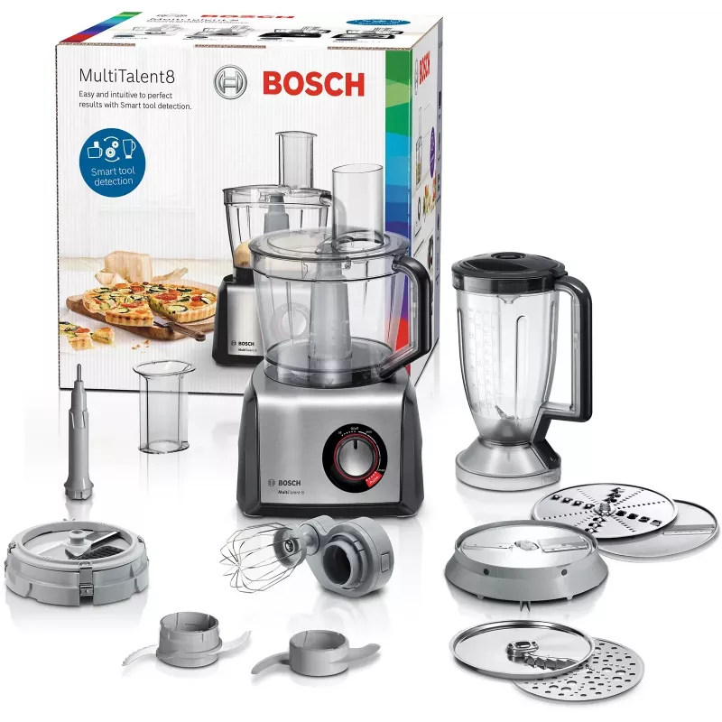 Bosch MC812M865 virtuves kombains 1250 W 3,9 L melns, nerūsējošais tērauds