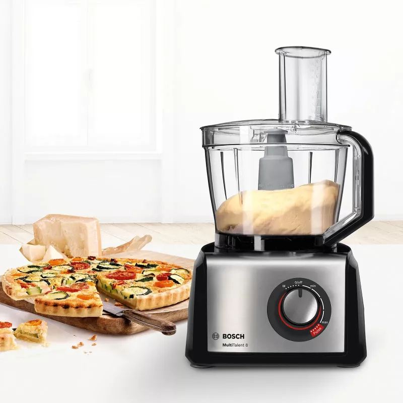 Bosch MC812M865 virtuves kombains 1250 W 3,9 L melns, nerūsējošais tērauds