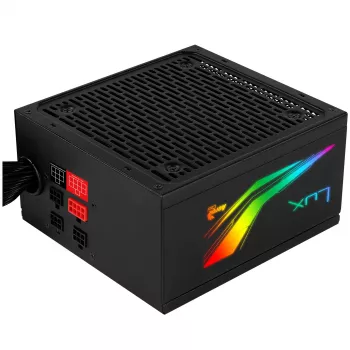 Aerocool LUXRGB550M RGB modulārs datora barošanas bloks 550W 80Plus Bronze 230V melns