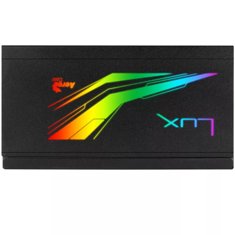 Aerocool LUXRGB550M RGB modulārs datora barošanas bloks 550W 80Plus Bronze 230V melns