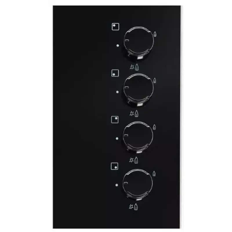 Electrolux EGG6407K Melna iebūvējama 59 cm gāzes plīts ar 4 degļiem