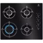 Electrolux EGG6407K Melna iebūvējama 59 cm gāzes plīts ar 4 degļiem