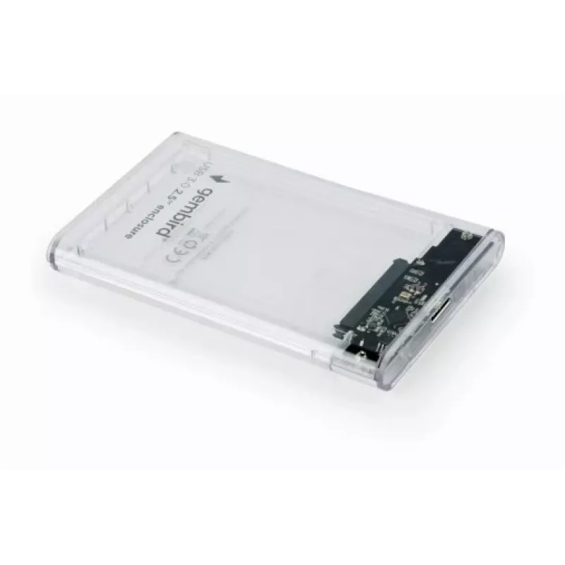 GEMBIRD USB 3.0 2,5 collu SATA HDD korpuss 9,5 mm diskam, caurspīdīga plastmasa