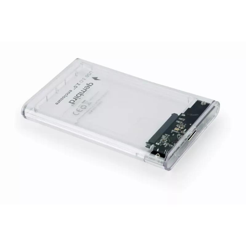 GEMBIRD USB 3.0 2,5 collu SATA HDD korpuss 9,5 mm diskam, caurspīdīga plastmasa