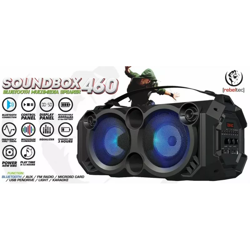 Bluetooth skaļrunis SoundBox 460, melns