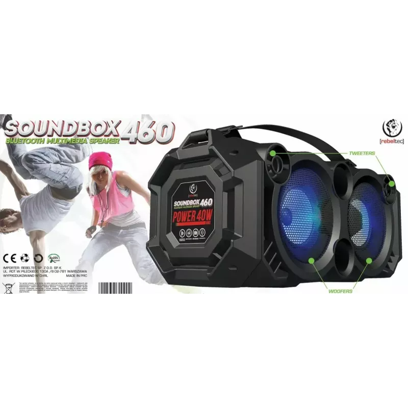 Bluetooth skaļrunis SoundBox 460, melns
