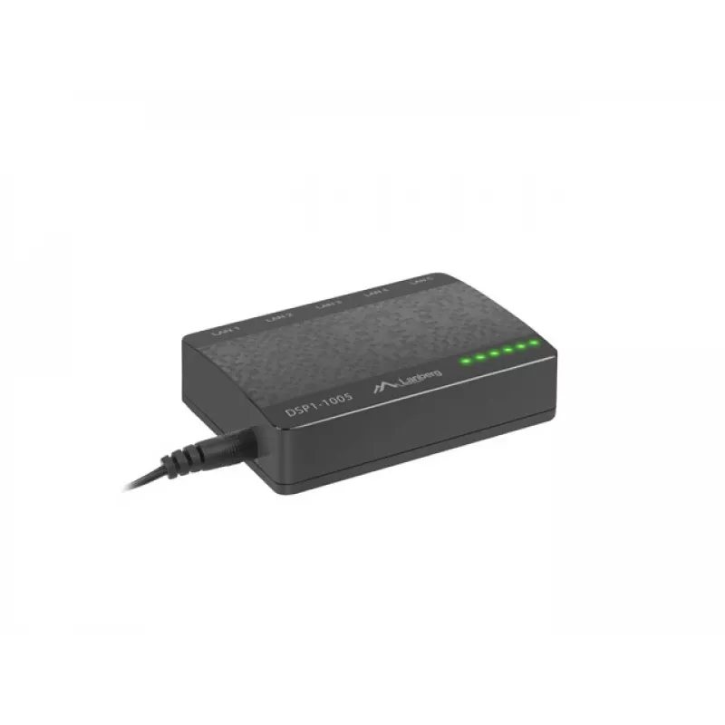 LANBERG Switch Dsp1-1005 5x 1gb/s Nepārvaldāms Gigabit Ethernet Galddatora Slēdzis 5v