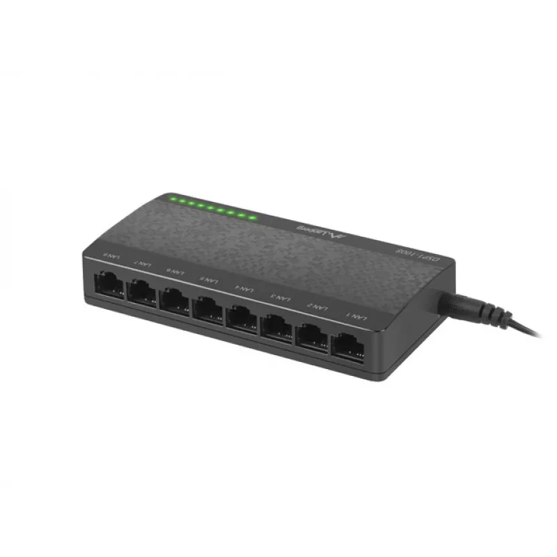 LANBERG Switch Dsp1-1008 8x 1gb/s Nepārvaldīts Gigabit Ethernet Galddators 5v