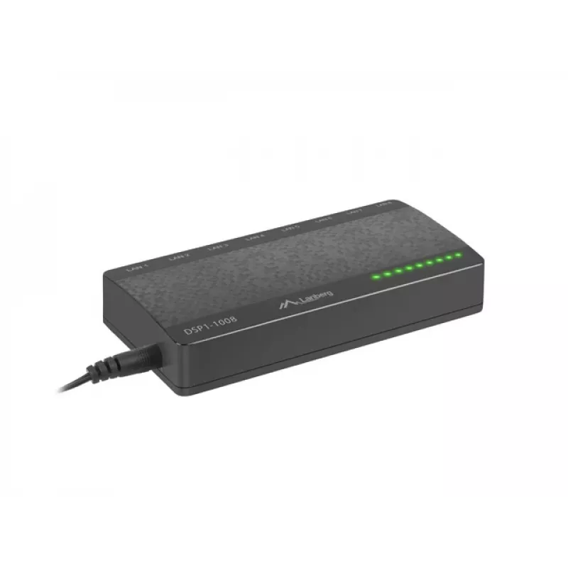 LANBERG Switch Dsp1-1008 8x 1gb/s Nepārvaldīts Gigabit Ethernet Galddators 5v