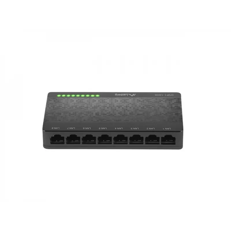 LANBERG Switch Dsp1-1008 8x 1gb/s Nepārvaldīts Gigabit Ethernet Galddators 5v
