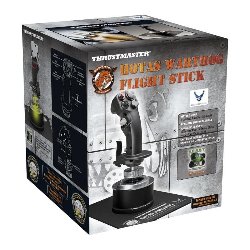 Thrustmaster HOTAS Warthog lidojuma vadības svira melna USB 2.0 kursorsvira datoram