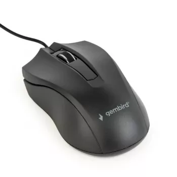 Vadu optiskā pele abām rokām Gembird MUS-3B-01 — USB Type-A, 1000 DPI, 3 pogas, melna