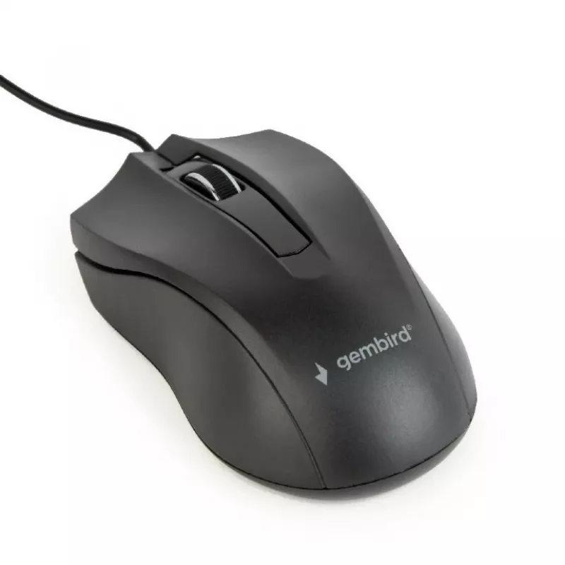 Vadu optiskā pele abām rokām Gembird MUS-3B-01 — USB Type-A, 1000 DPI, 3 pogas, melna